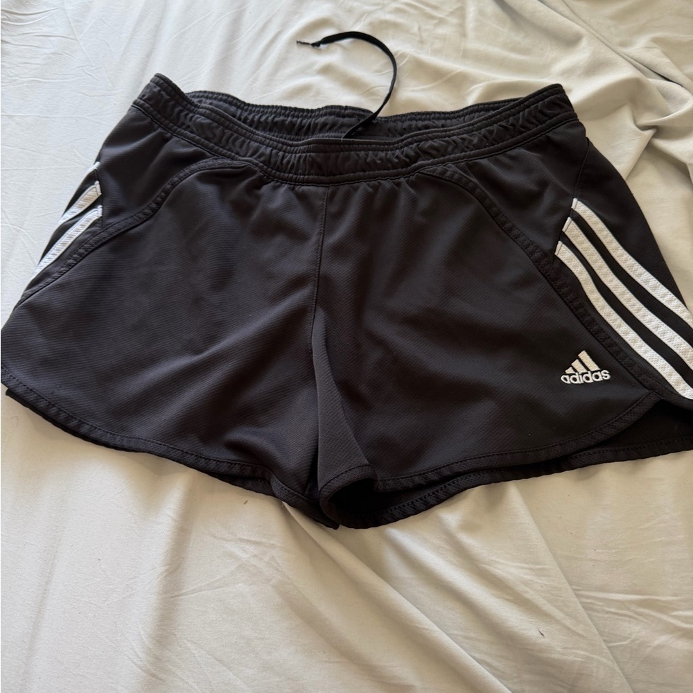 Adidas Women's Black and White Athletic Shorts